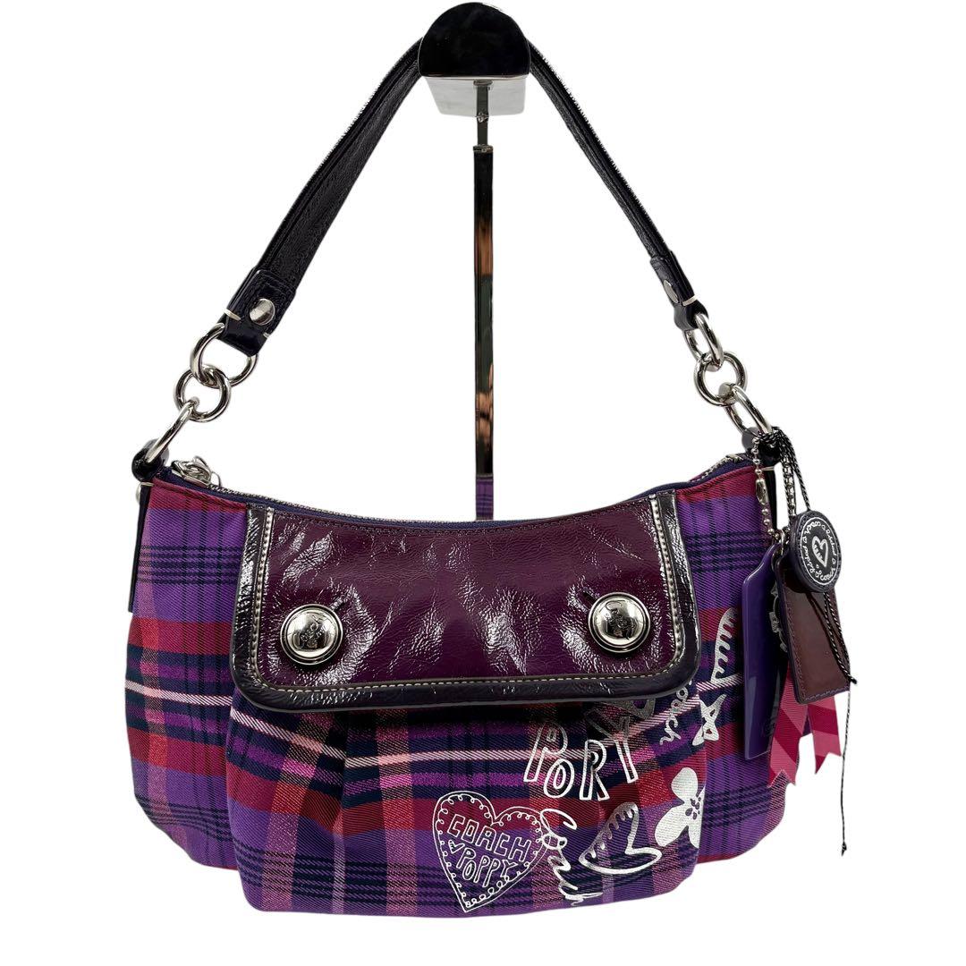 【極美品】00s y2k coach bag poppy purple 2way