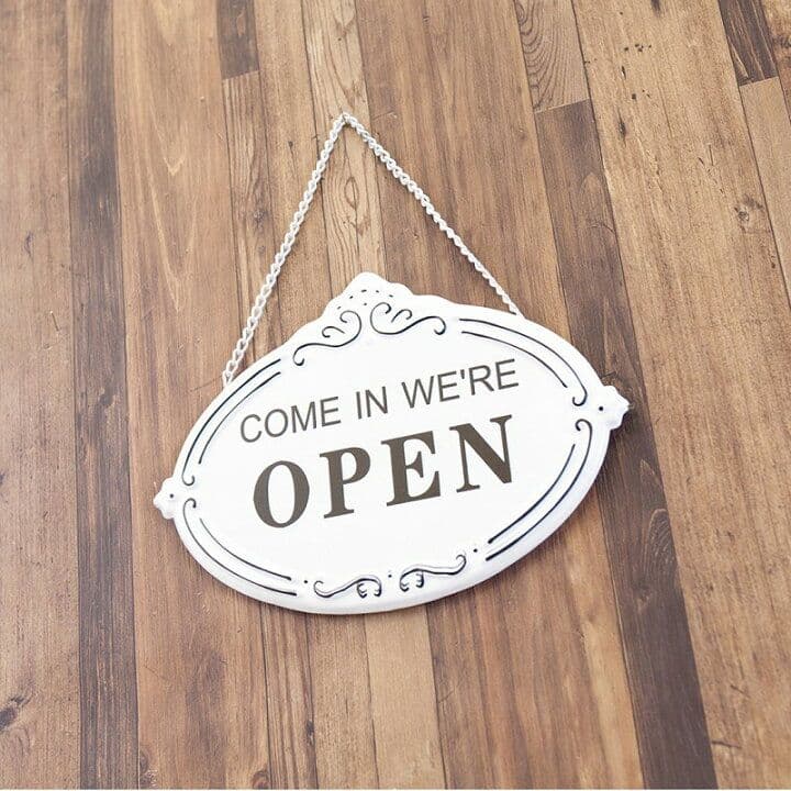 デザイン看板】OPEN CLOSED オープンクローズ★プレート店舗用ドア店舗用