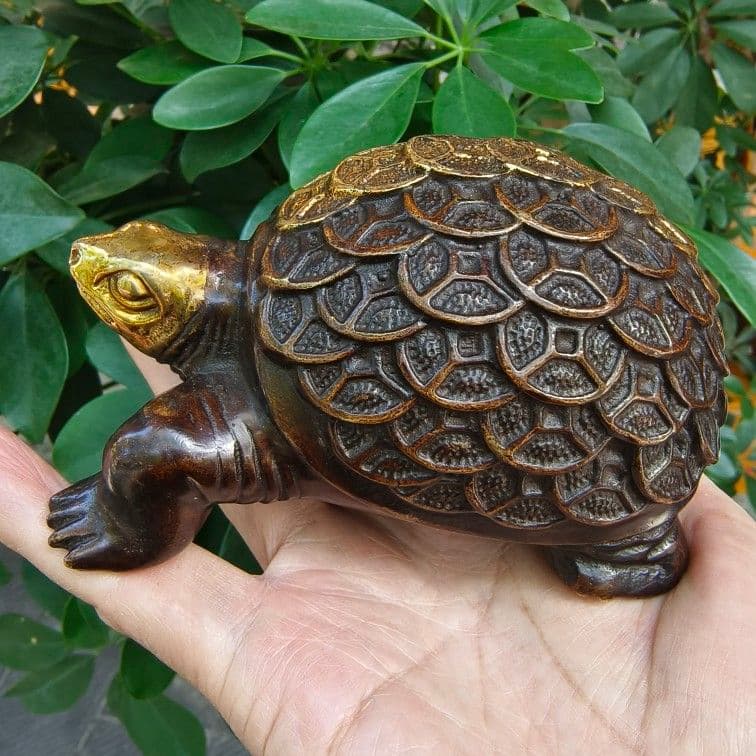 金銭亀 銅製 茶道具 茶寵 工芸品 美術品 置物