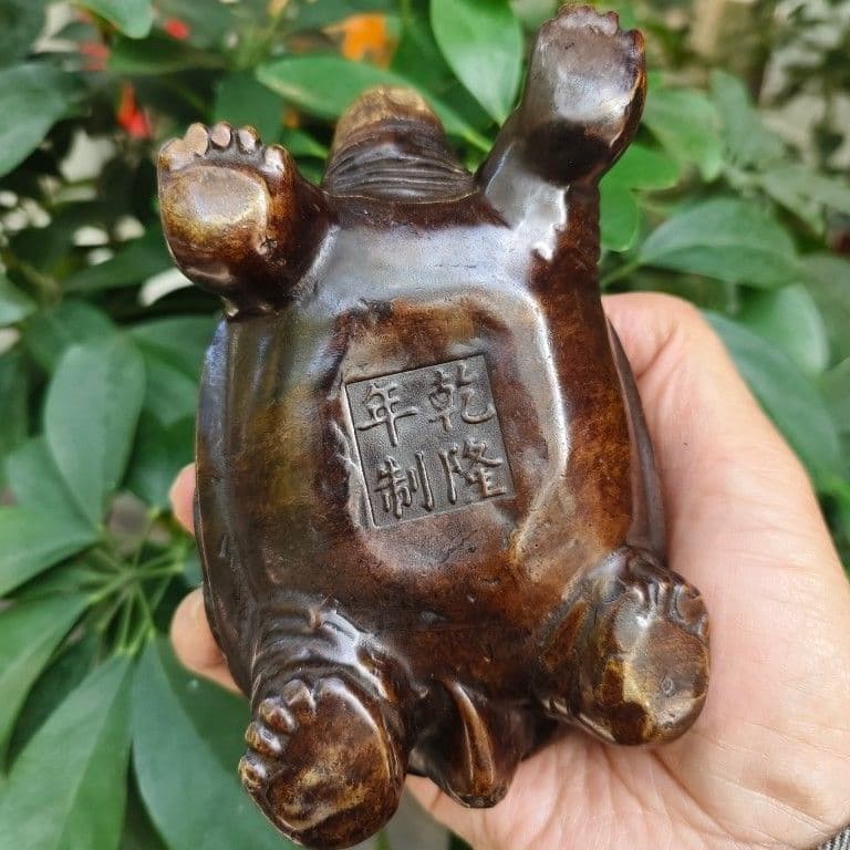 金銭亀 銅製 茶道具 茶寵 工芸品 美術品 置物