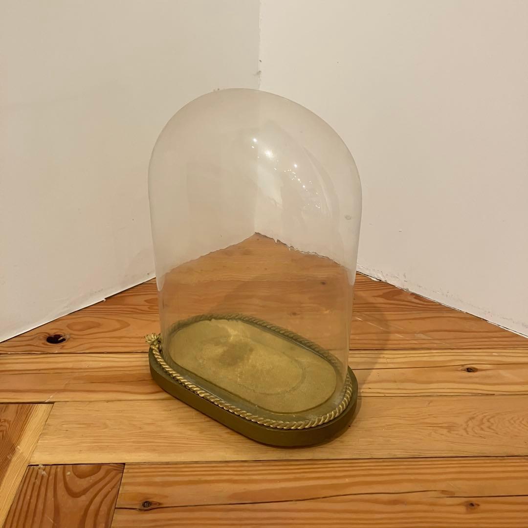 アンティーク　グラスドーム　ゴールド　ガラスケース