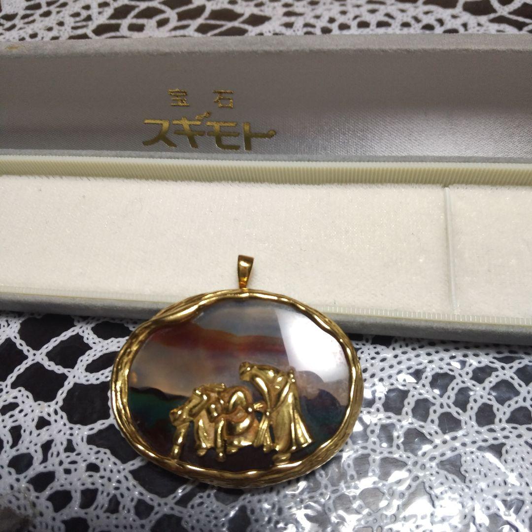 K18　落穂拾いブローチ＆ペンダントトップ兼用