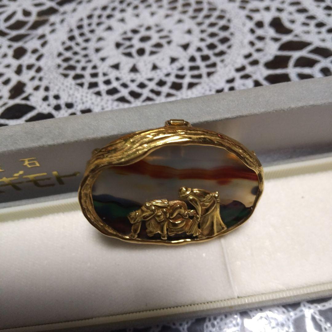 K18　落穂拾いブローチ＆ペンダントトップ兼用