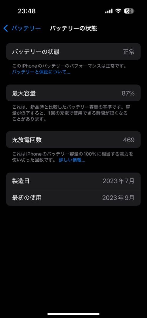 Apple iPhone 15 Pro 128GB　美品　ホワイトチタニウム