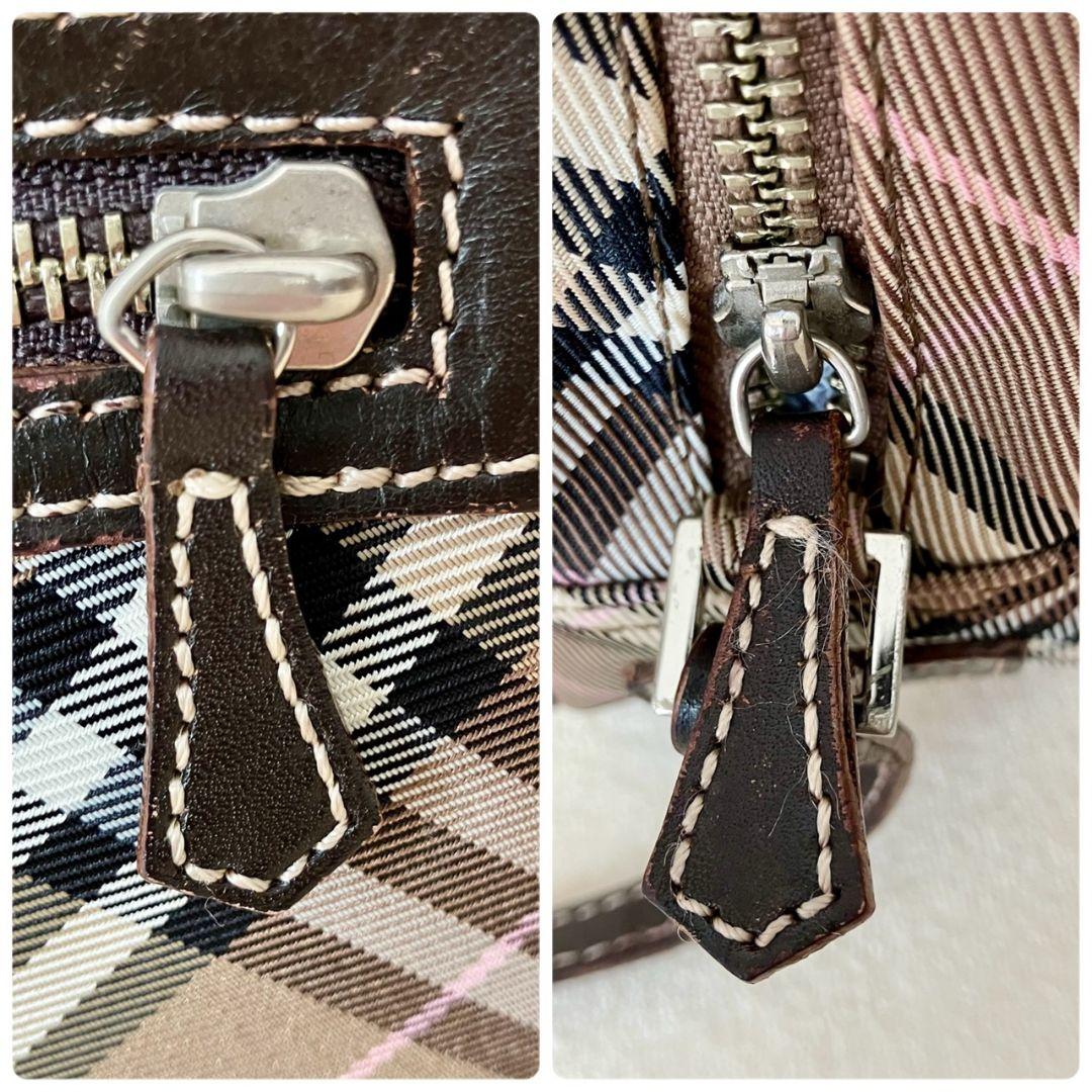 バーバリー ブルーレーベル ショルダーバッグ ポシェット ノバチェック ブラウン