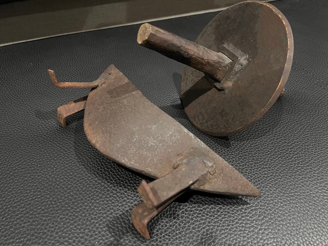 薬研　やげん　鉄製　調剤道具　古民具 民芸　古道具 骨董 アンティーク　当時もの