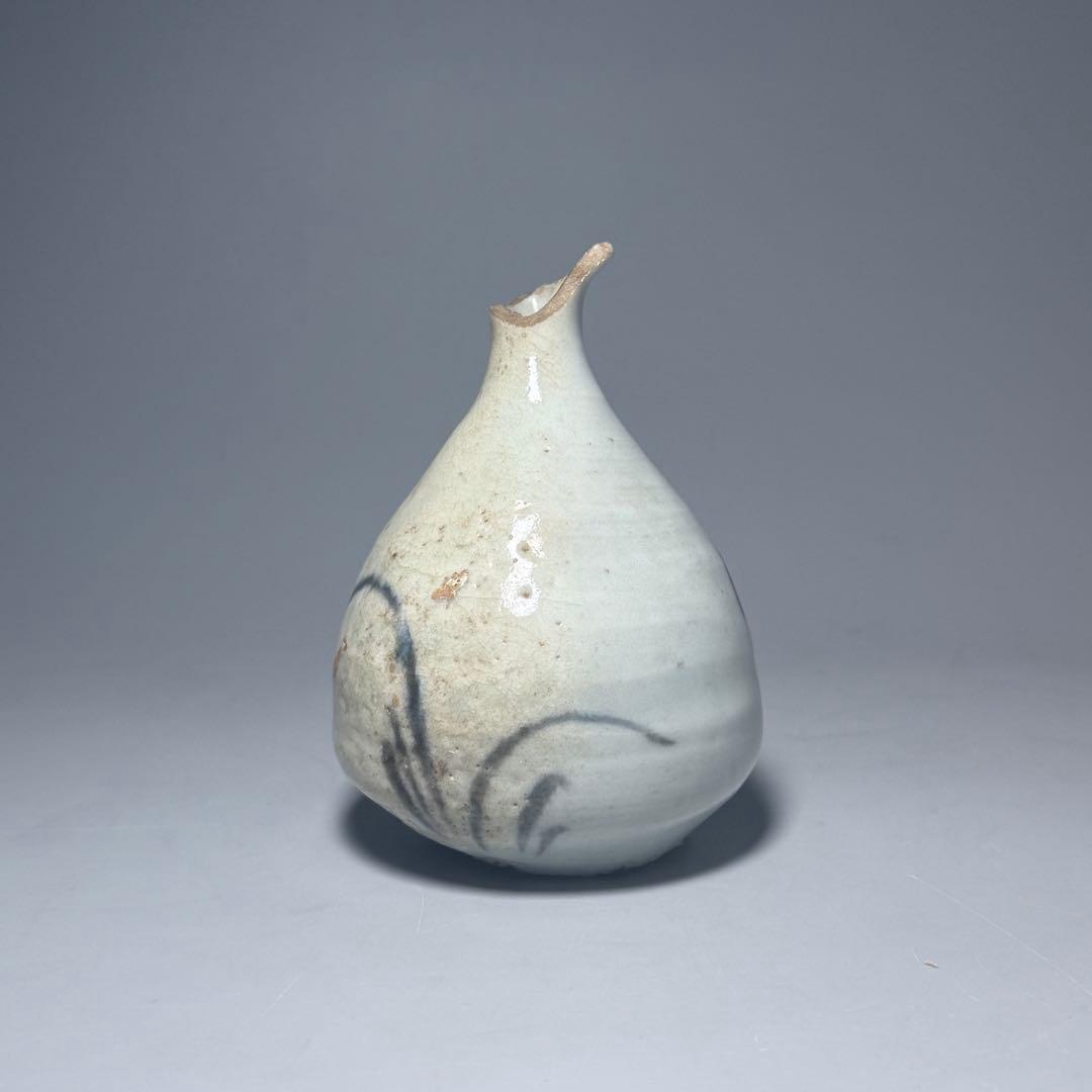 初期伊万里　染付草文様　徳利　小瓶　箱付　1600年前半　登窯　江戸初期　出土品