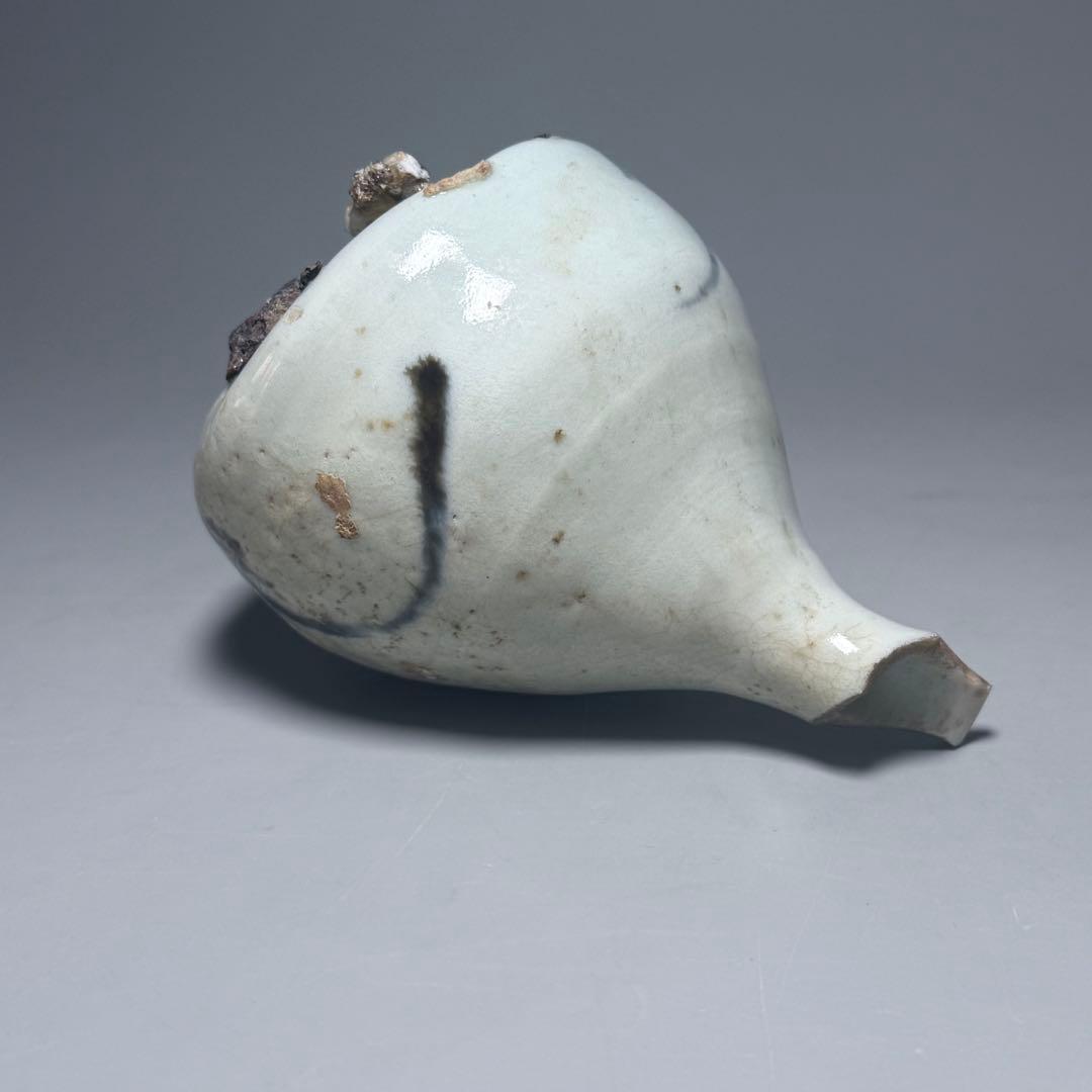 初期伊万里　染付草文様　徳利　小瓶　箱付　1600年前半　登窯　江戸初期　出土品