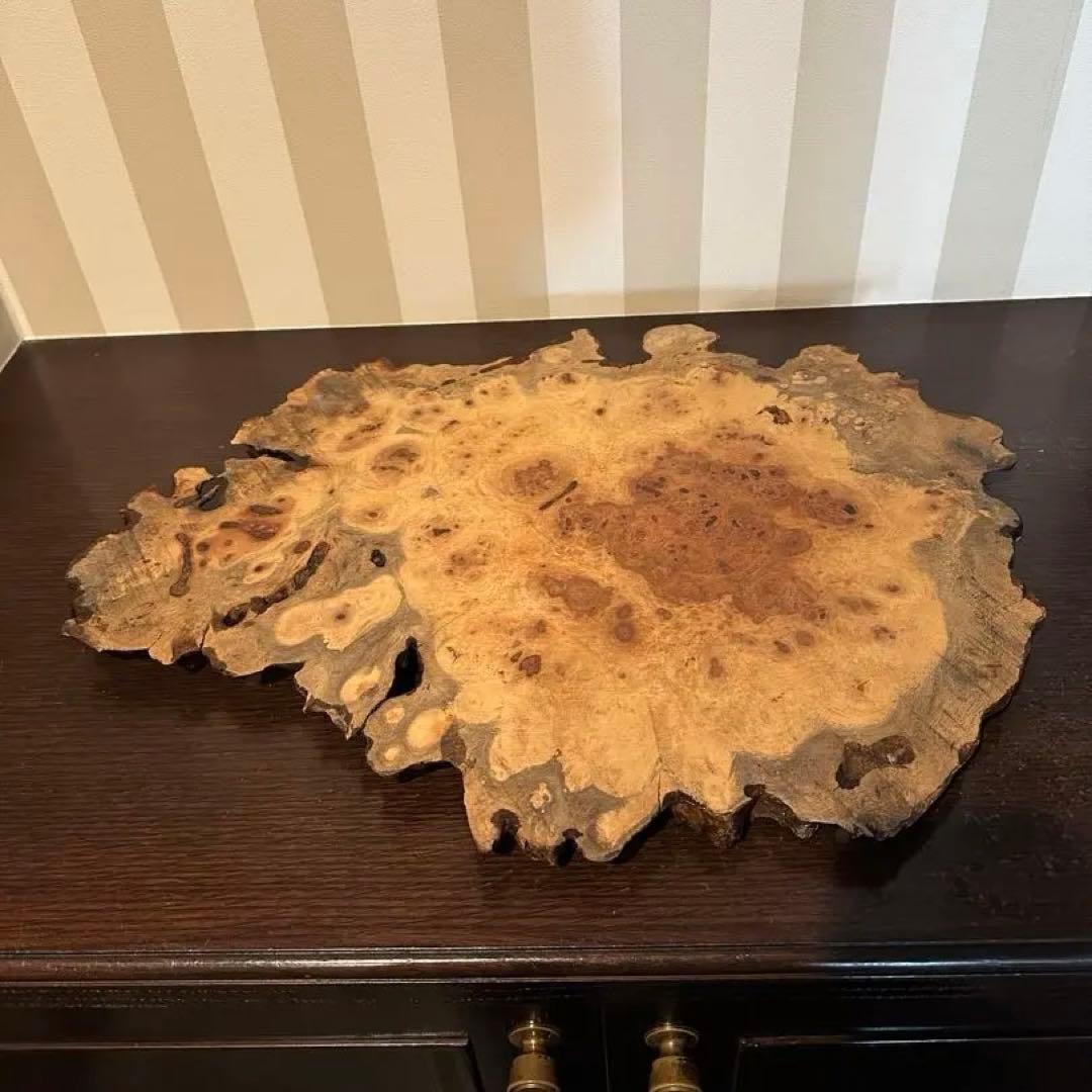 天然時代木　花梨　玉杢　花台　敷板　床飾り　置物　インテリア雑貨　玉杢花台