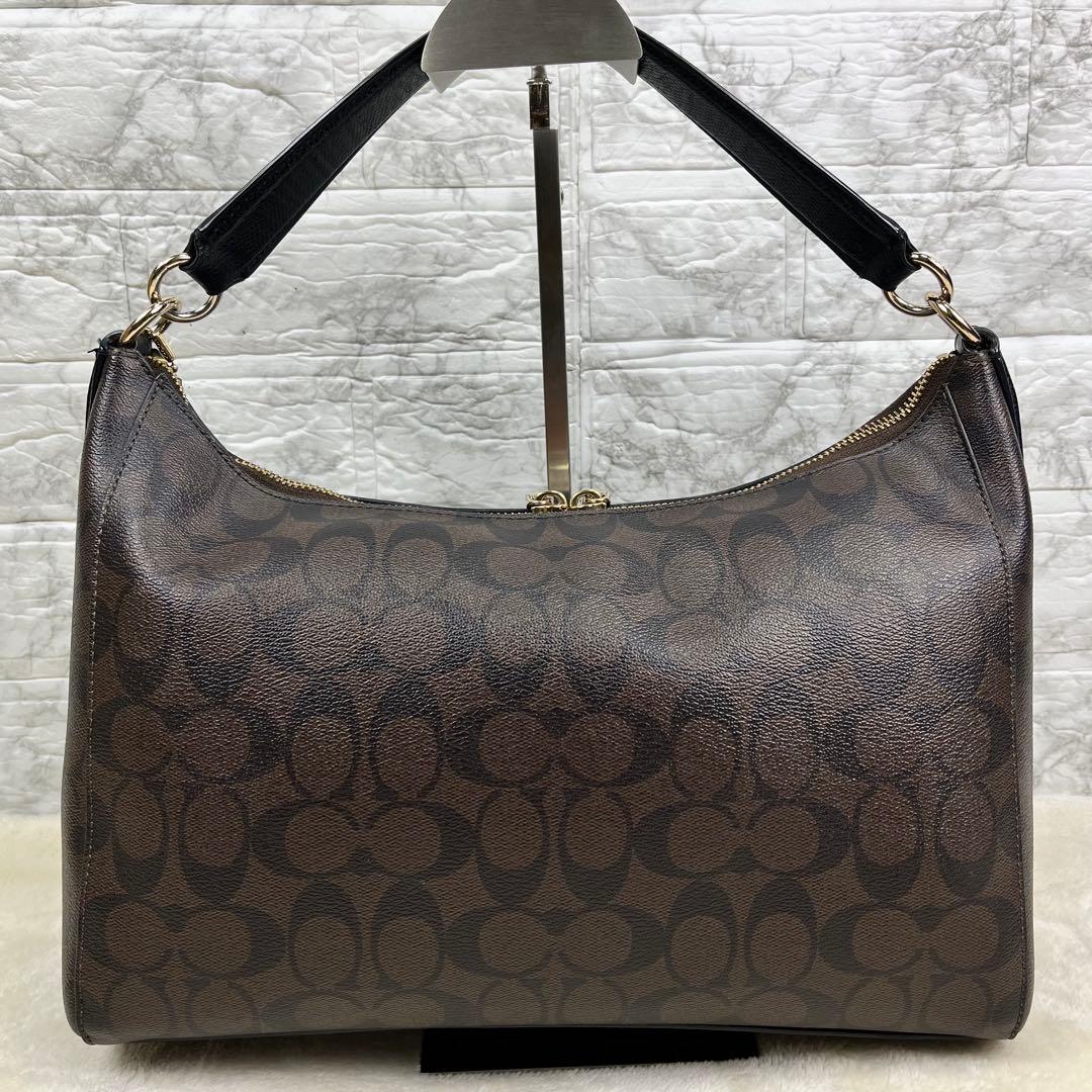 【極美品】 コーチ ホーボー ショルダー ハンドバッグ 2way シグネチャー