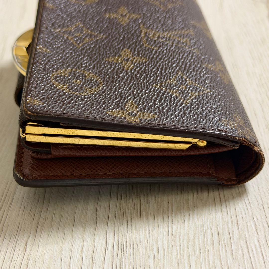 ルイヴィトン　ポルトフォイユ・ヴィエノワ　がま口　レザー