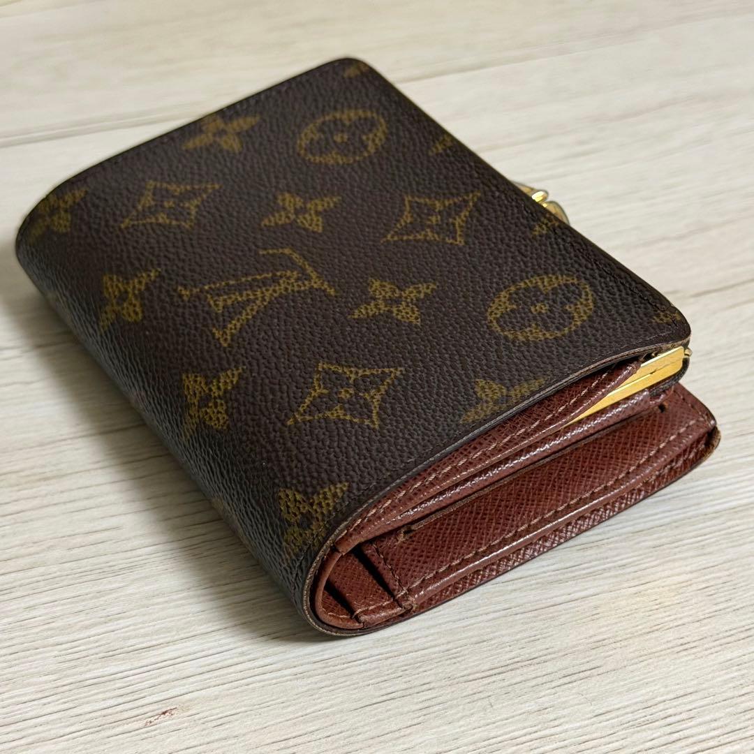 ルイヴィトン　ポルトフォイユ・ヴィエノワ　がま口　レザー