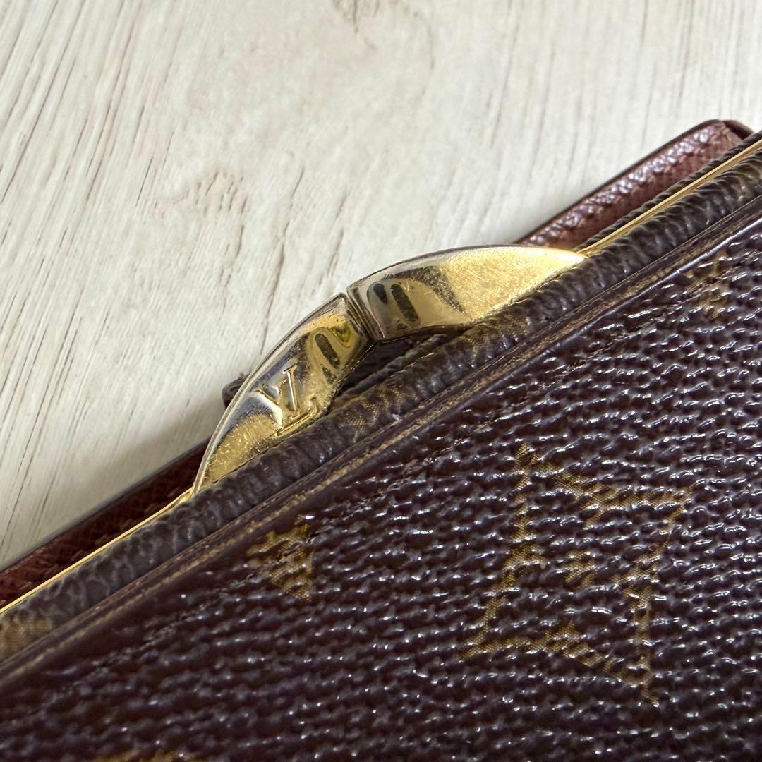 ルイヴィトン　ポルトフォイユ・ヴィエノワ　がま口　レザー