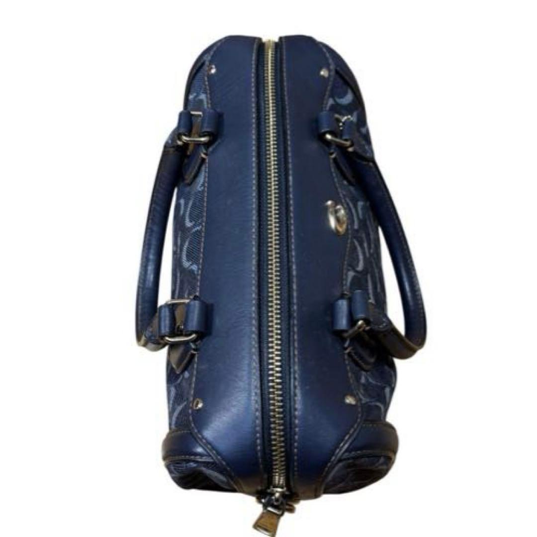 【美品】希少　COACH 2way バッグ シグネチャー　デニム　ボストン