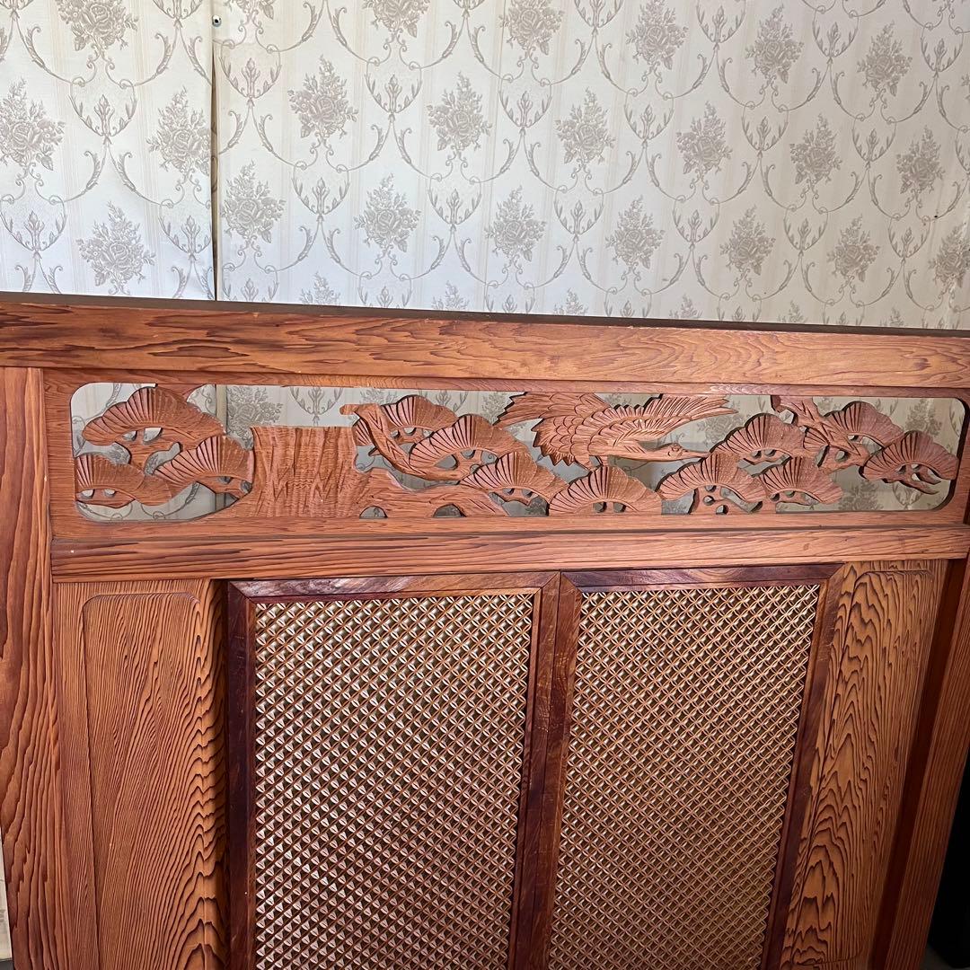 【アンティーク】昭和レトロ 木製 衝立 間仕切り 欄間 パーテーション 古民家