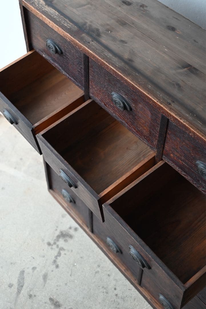 ② 店舗什器 引出 古家具 古道具 古美術 骨董 アンティーク 箪笥 抽斗