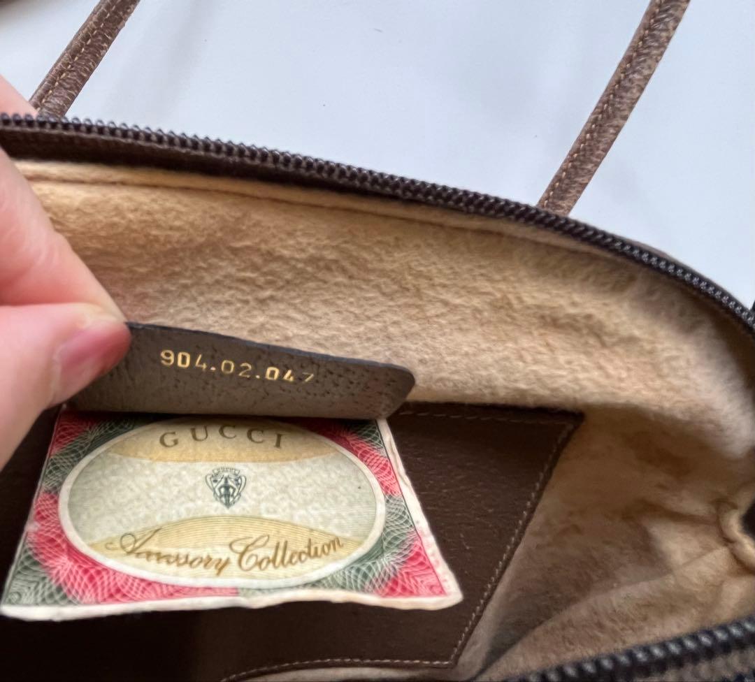 GUCCI シェリーライン GG レザー ベージュ ショルダーバッグ