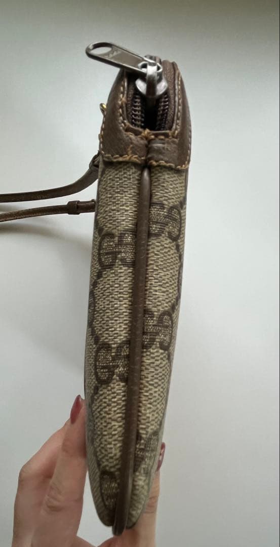 GUCCI シェリーライン GG レザー ベージュ ショルダーバッグ