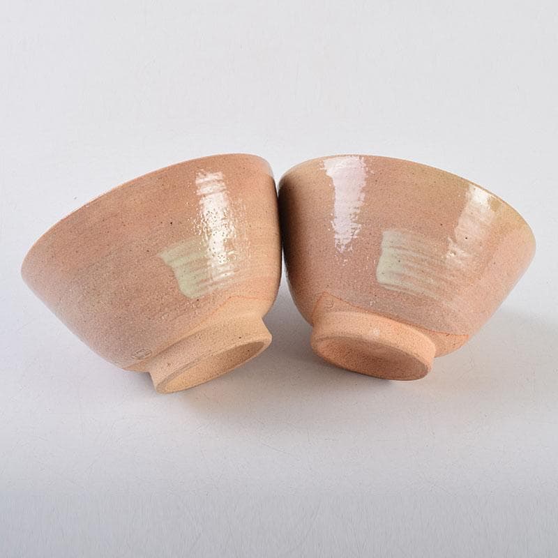 茶道具　阿漕窯　福森円二造　御本　刷毛目　数茶碗　十客　共箱　M　R9298H