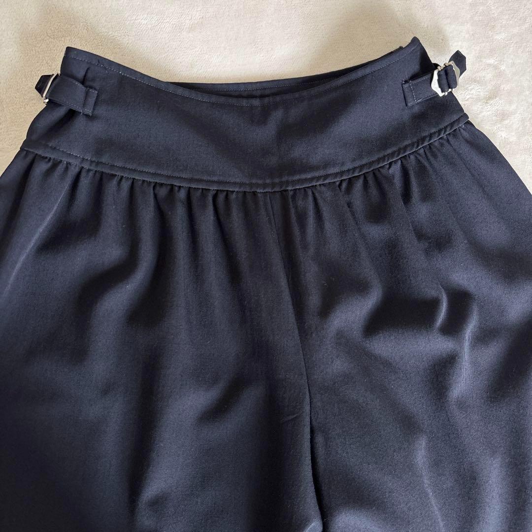 トリコ コムデギャルソン ビンテージ ワイド パンツ スカーチョ ギャザー 濃紺