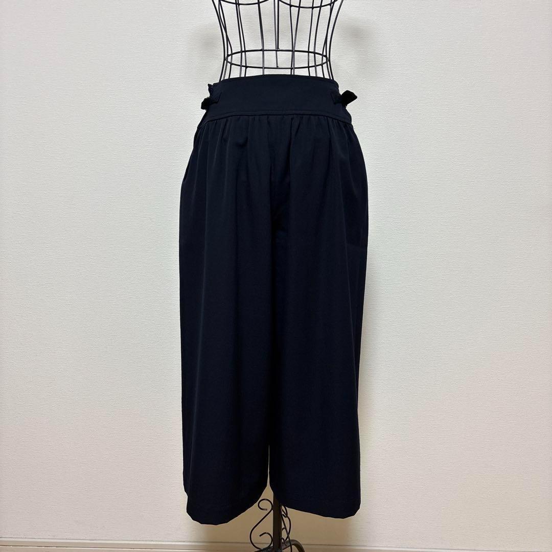 トリコ コムデギャルソン ビンテージ ワイド パンツ スカーチョ ギャザー 濃紺