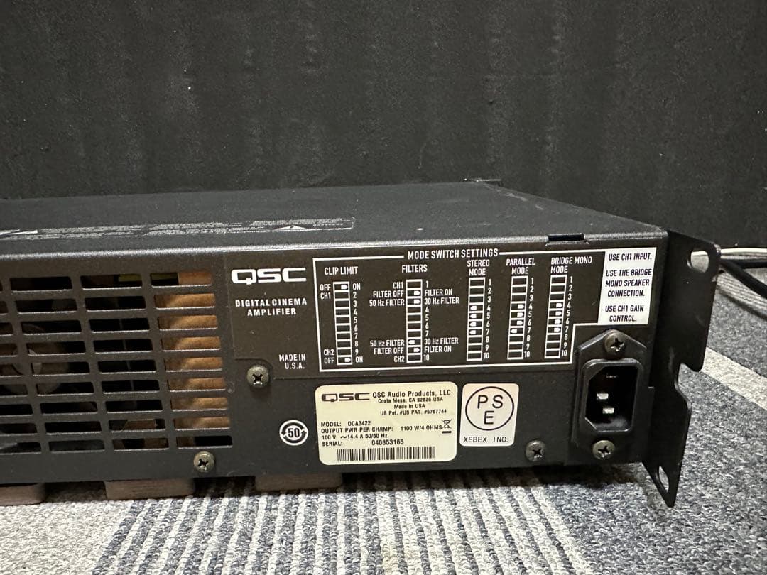 QSC DCA 3422 パワーアンプ