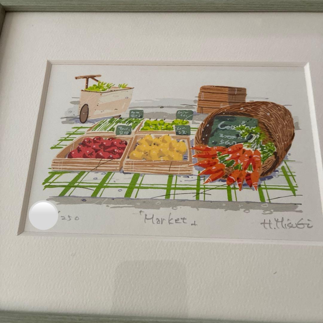 見杉宗則　リトグラフ　Market