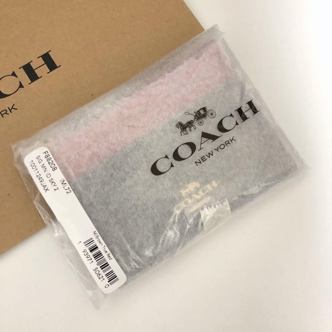 COACH コーチ　ケース 小銭入れ財布　シグネチャー　トゥルーレッド 赤