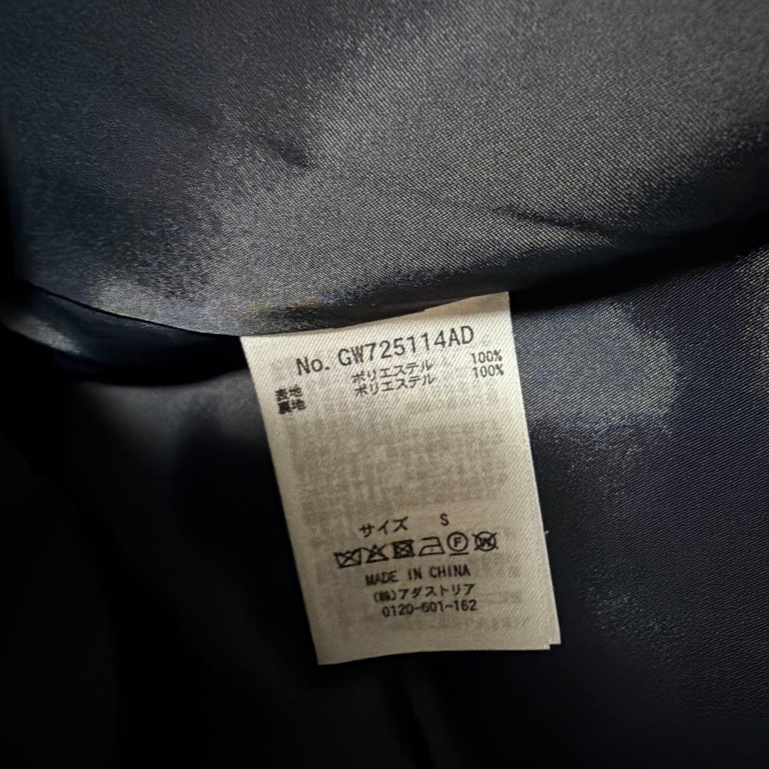 週末お値下げ　グローバルワーク　軽やかストレッチ襟2WAYミドルコート　ネイビー