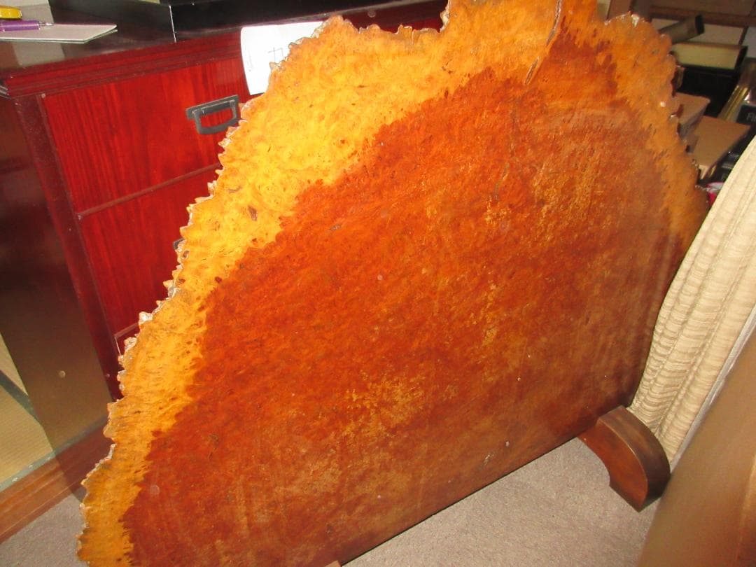 ヴィンテージ　アンティーク　衝立　台座つき