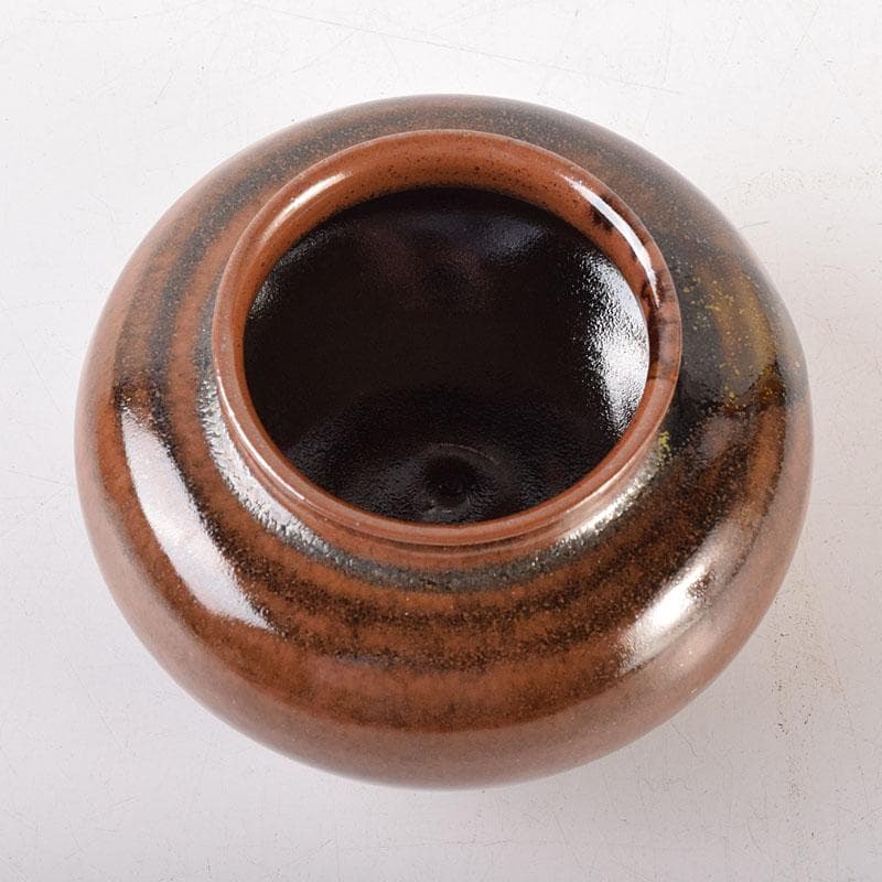 茶道具　京焼　笹田仁史造　大海茶入　宗薫緞子仕覆付　共箱　V　7199