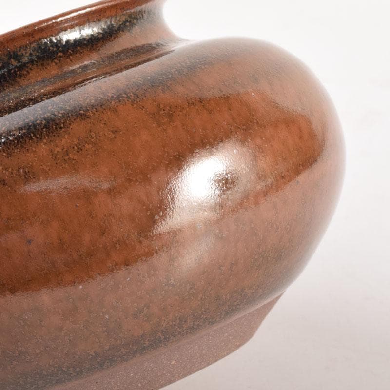 茶道具　京焼　笹田仁史造　大海茶入　宗薫緞子仕覆付　共箱　V　7199