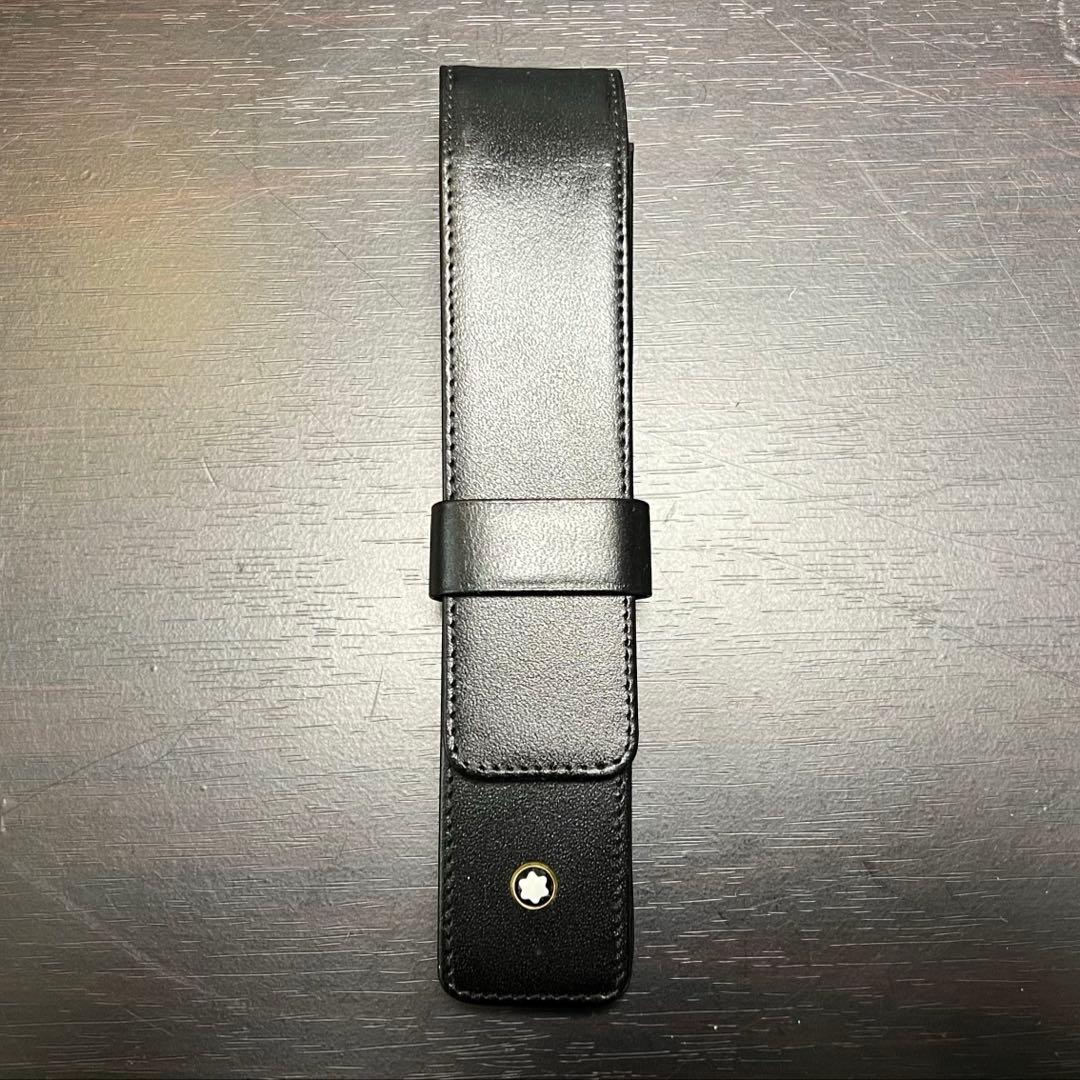 Montblanc レザーペンケース ブラック　1本挿し　モンブラン