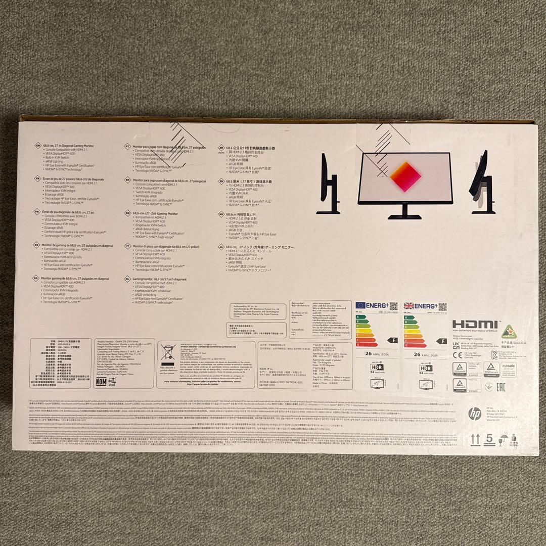 HP OMEN 27k 144Hz 4K 27インチ ゲーミング モニター