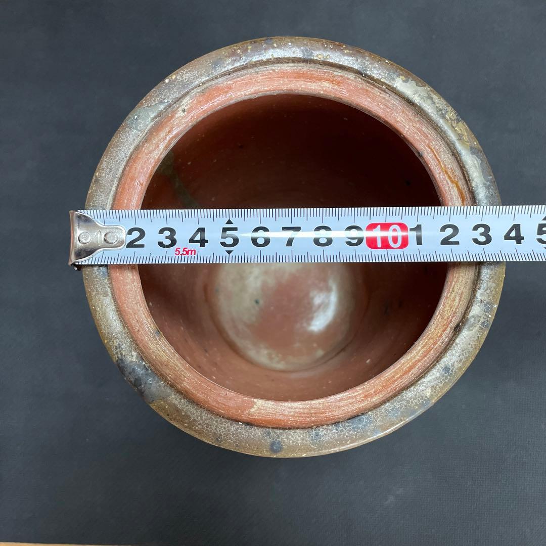 中川伊作　知花南蛮焼き　サンゴ窯変　水指　花いけ　沖縄