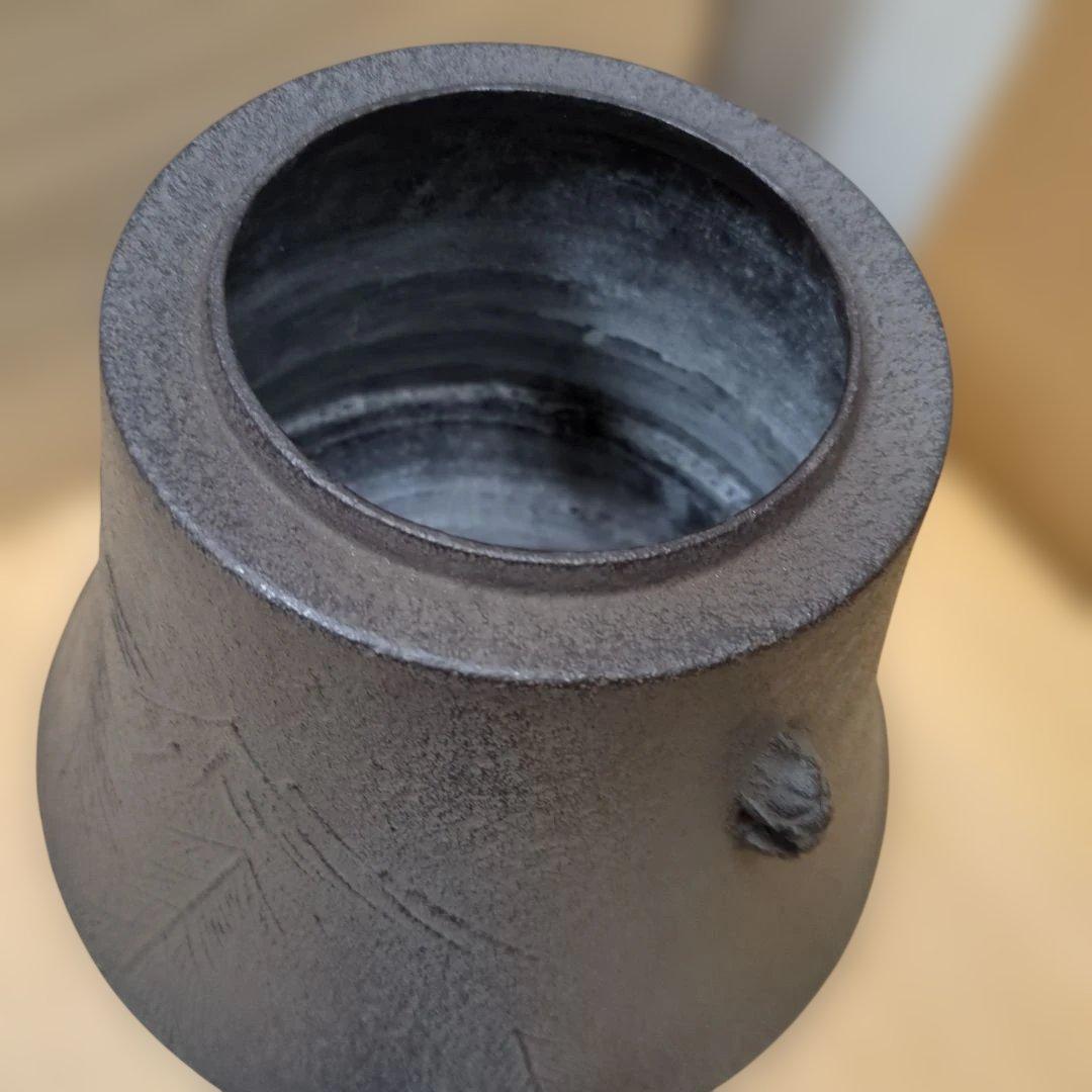 富士釜　菊地政光作 浜松地紋 　茶道具　茶道　釜　木箱　美品