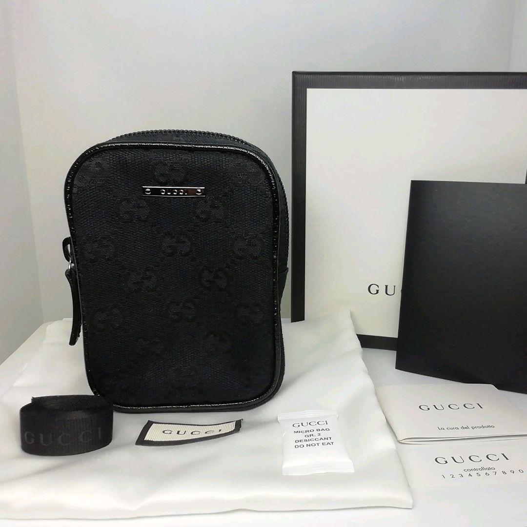 新品　GUCCI　グッチ　キャンバス　シガレットケース　ポーチ　保存袋・付属品