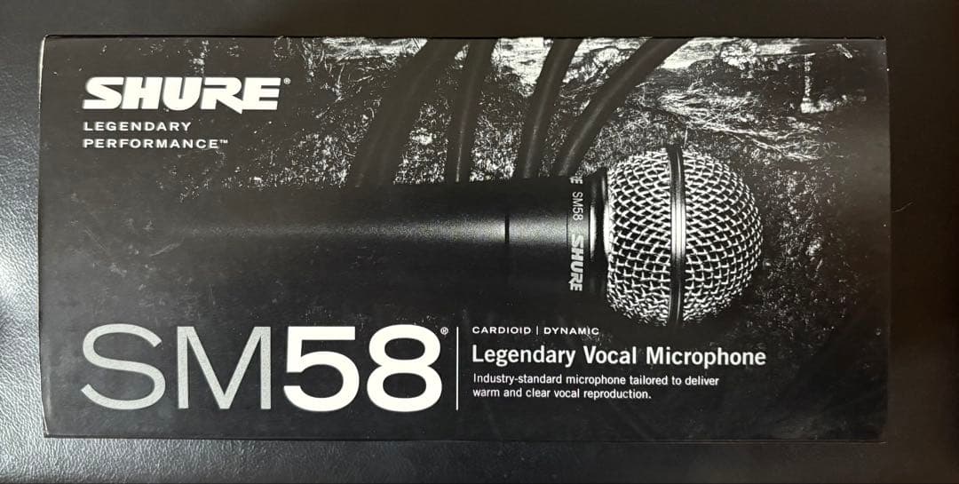 SHURE SM58 定番マイク　ほぼ未使用 付属品完備＋ケーブル付