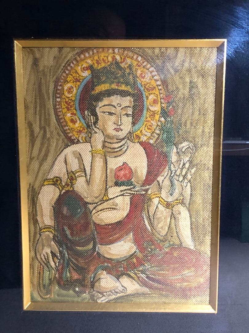 滝川先生佛画。西洋画。昭和時代。1966年。滝川太郎。美品。美術品。