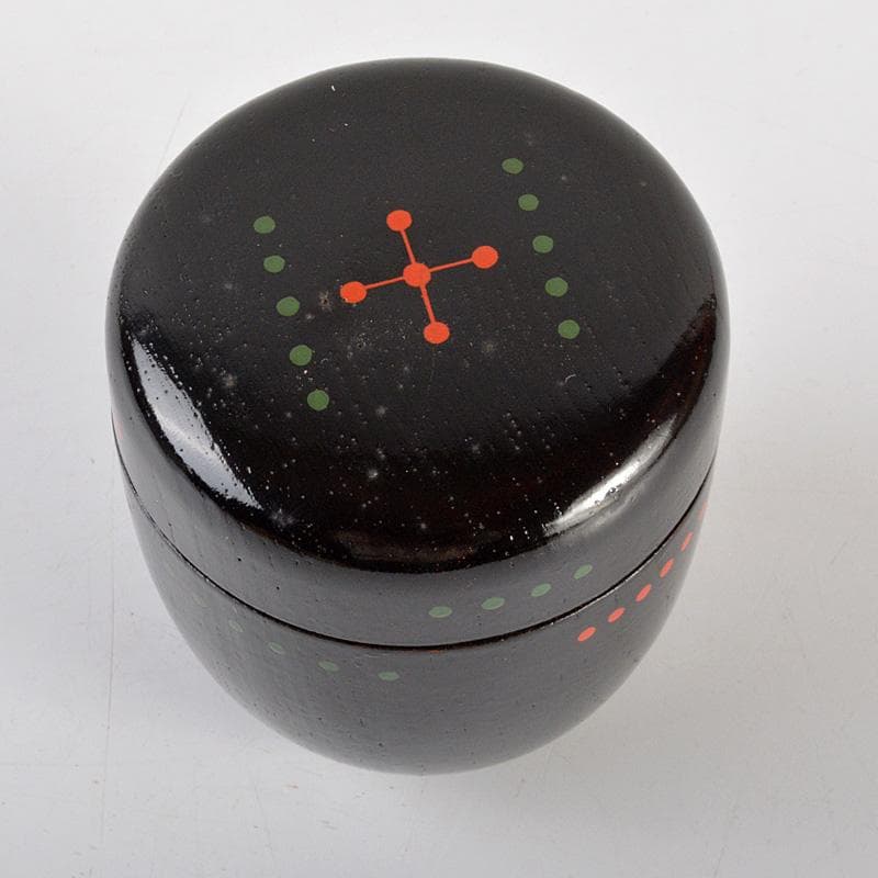 茶道具　円能斎好　黒漆　棗　花押あり　共箱　V　6351