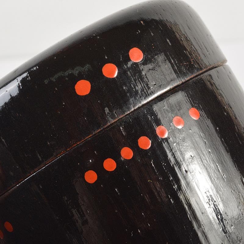 茶道具　円能斎好　黒漆　棗　花押あり　共箱　V　6351