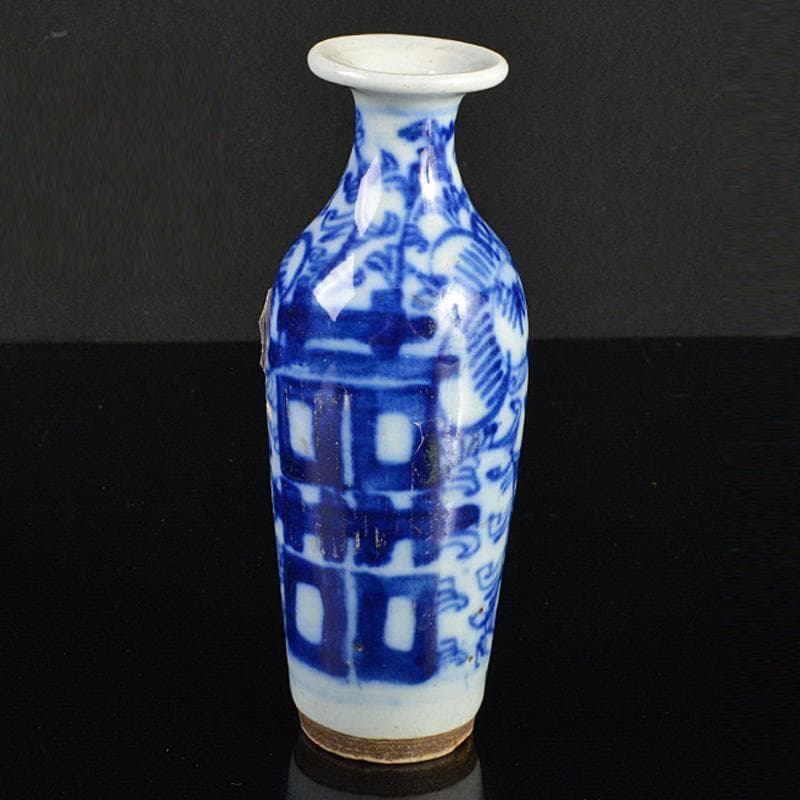 中国　青花　双喜文　小瓶　M　R6639