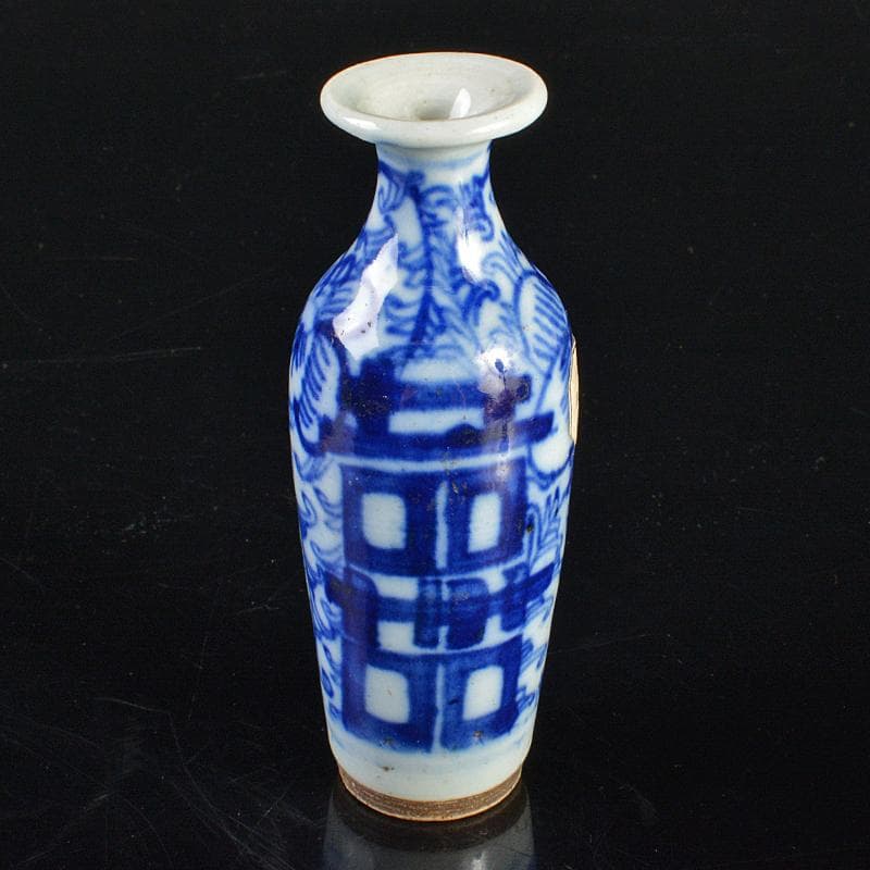 中国　青花　双喜文　小瓶　M　R6639