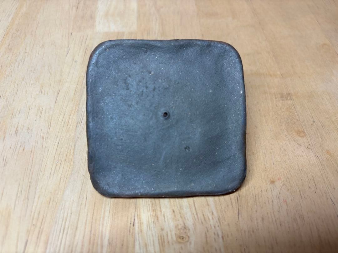 ㊼備前焼 宝瓶 登り窯 梅 うめ ウメ 4角 手びねり 急須