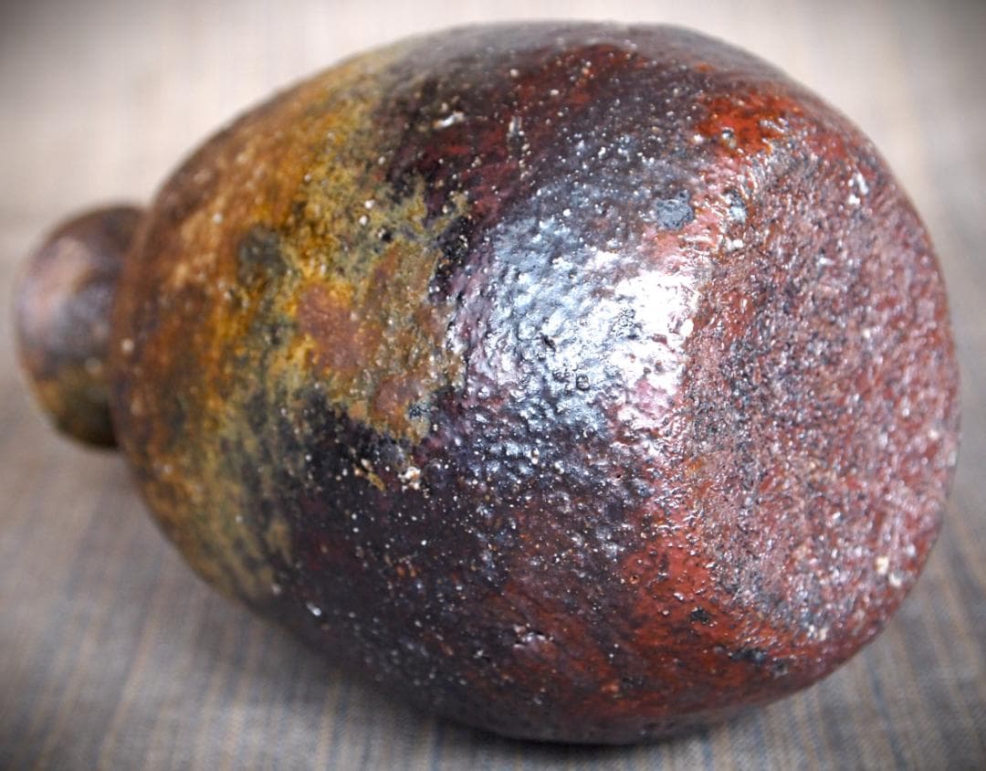 希少作★小山日出男★黒備前窯変徳利