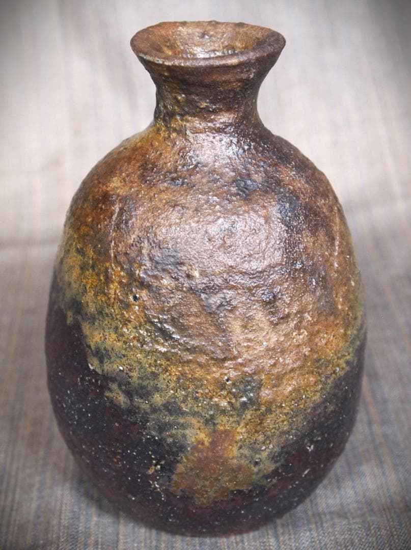 希少作★小山日出男★黒備前窯変徳利