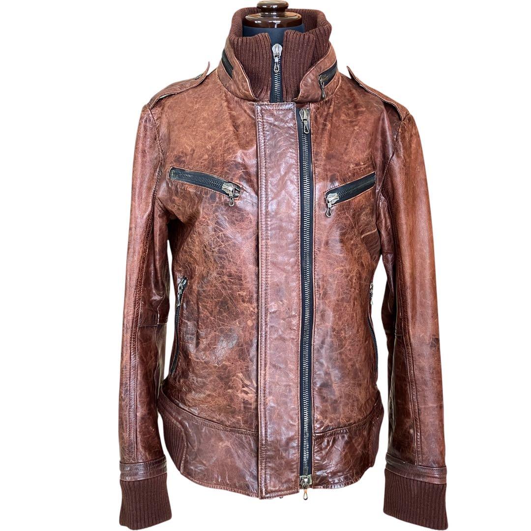 【美品】赤西仁着用モデル SHELLAC 牛革 ライダースジャケット