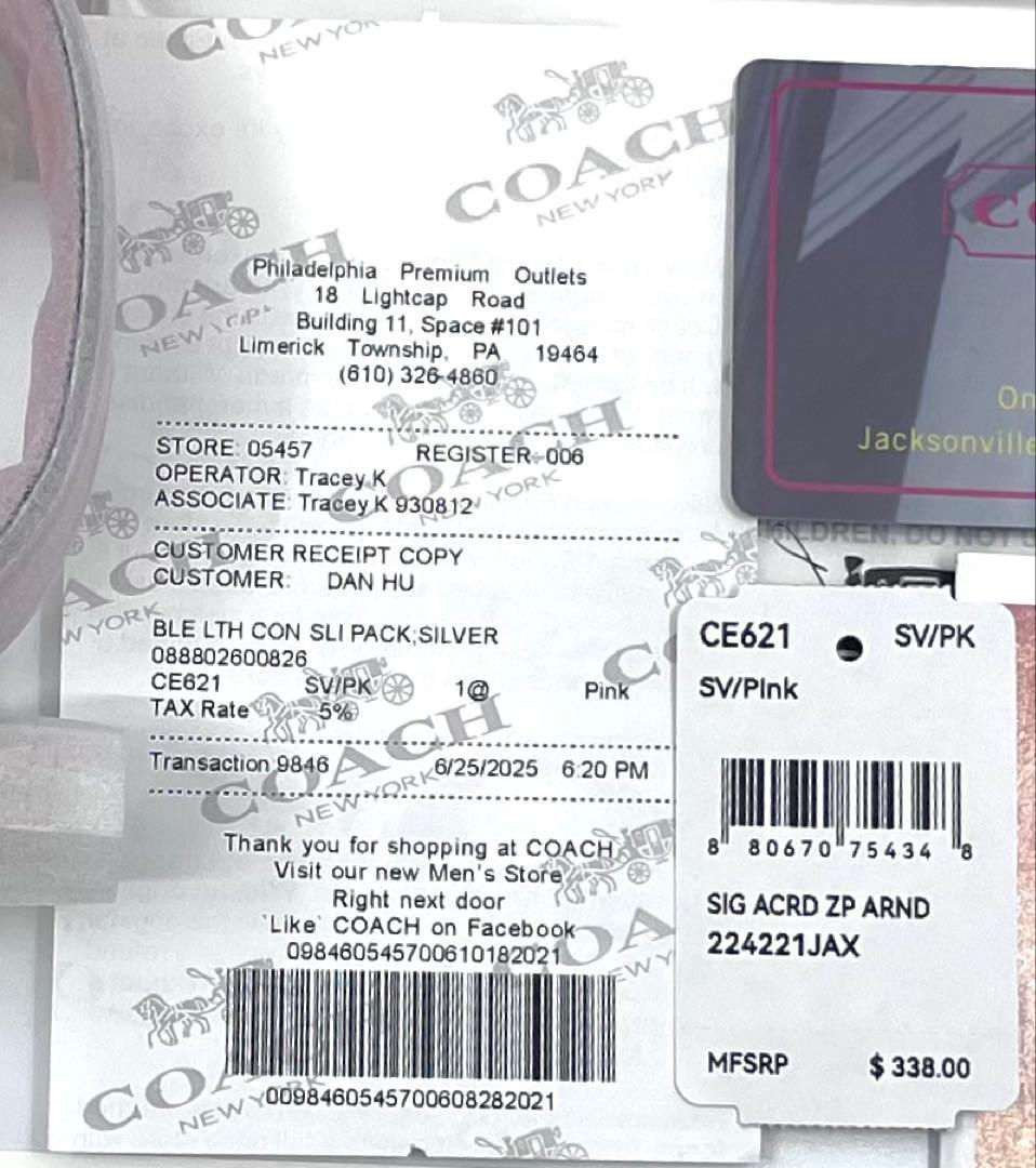 【新品・未使用】COACH シグネチャー ピンク フラップ ショルダーバッグ