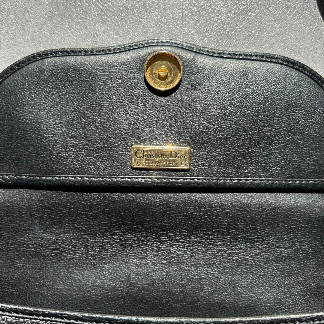 バッグ Christian Dior lether sholder bag black