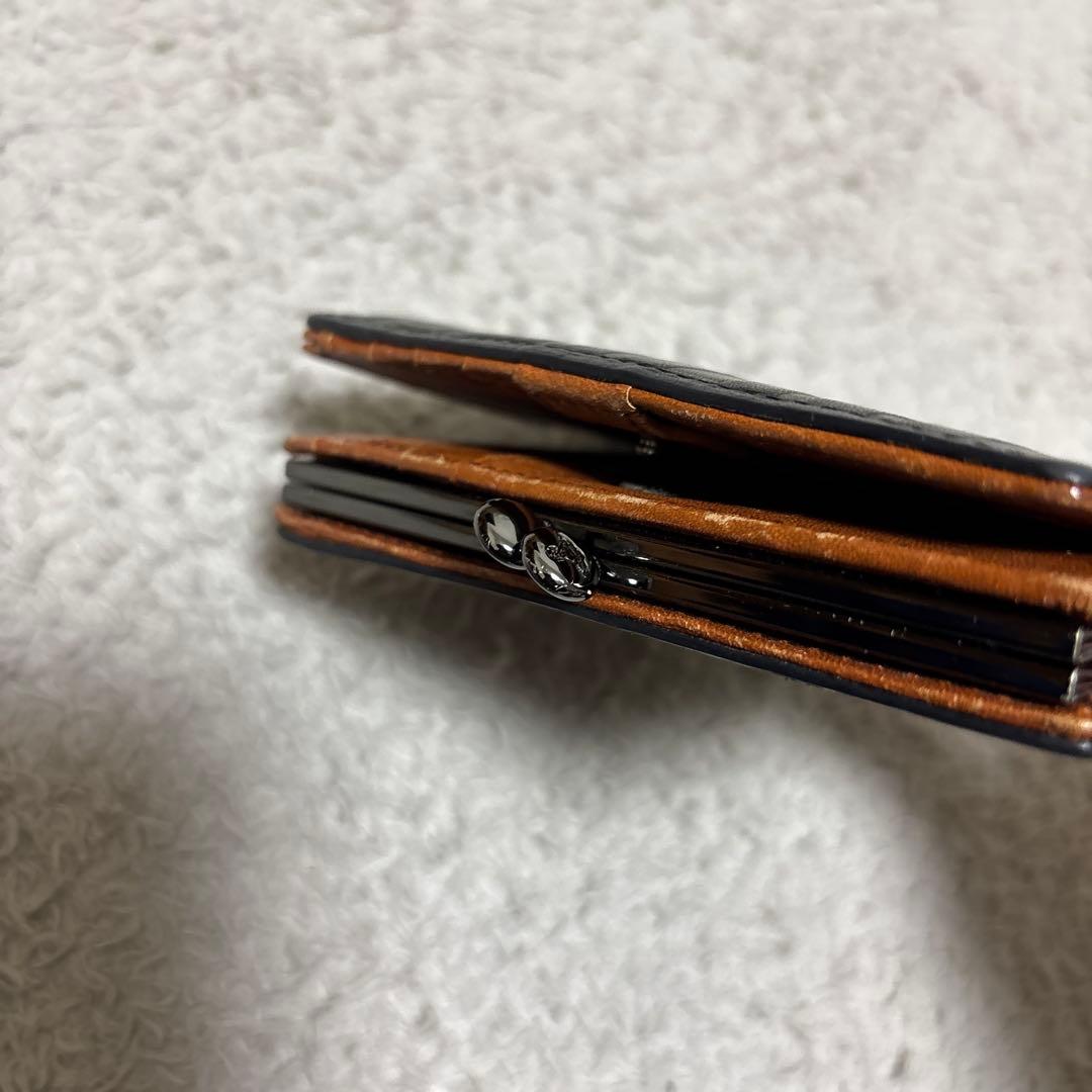 Vivienne Westwood 折財布 口金 がま口　レザー　ブラック